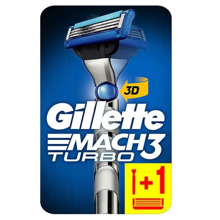 Gillette Mach3 Turbo 3D i gruppen SKØNHED & HELSE / Hår og styling / Barbering og trimning / Barberskraber og tilbehør hos TP E-commerce Nordic AB (C00489)