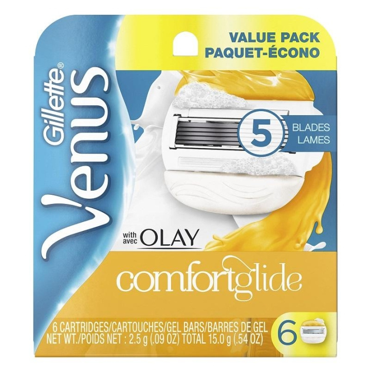 Gillette Venus with OLAY Comfortglide Blades 6-pack i gruppen SKØNHED & HELSE / Hår og styling / Barbering og trimning / Barberskraber og tilbehør hos TP E-commerce Nordic AB (C00494)