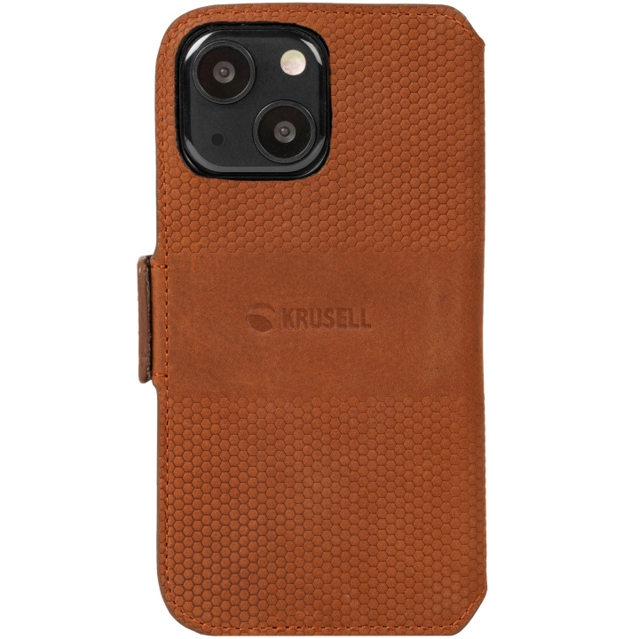 Krusell Telefonpung i læder iPhone 13 Mini Cognac i gruppen SMARTPHONES & TABLETS / Mobil Beskyttelse / Apple / iPhone 13 Mini / Cover hos TP E-commerce Nordic AB (C08753)