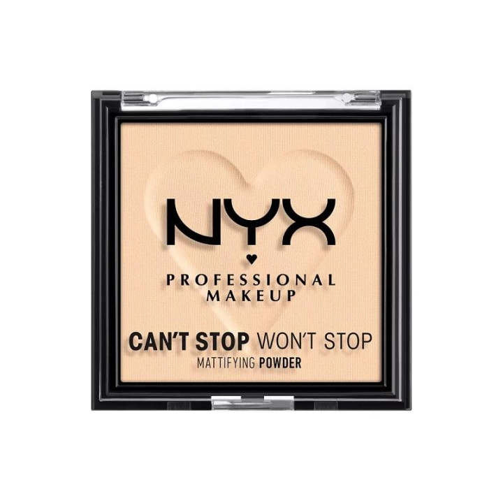 NYX PROF. MAKEUP Can\'t Stop Won\'t Stop Mattifying Pressed Powder - Light i gruppen SKØNHED & HELSE / Makeup / Makeup ansigt / Pudder hos TP E-commerce Nordic AB (C10366)