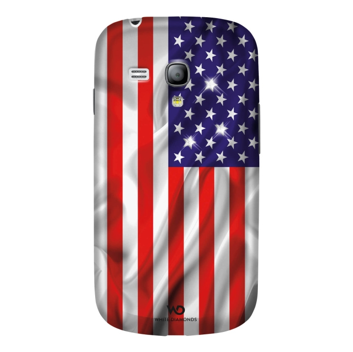 White Diamonds Cover Samsung S3 Mini Flag USA i gruppen SMARTPHONES & TABLETS / Mobil Beskyttelse / Samsung hos TP E-commerce Nordic AB (C12094)