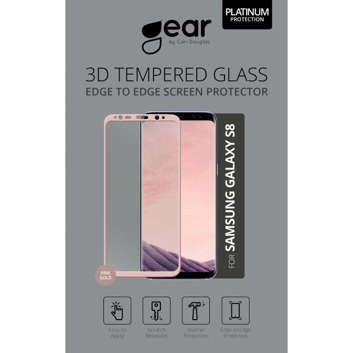 Gear Hærdet Glas 3D Full Cover Rosegold Samsung S8 i gruppen SMARTPHONES & TABLETS / Mobil Beskyttelse / Samsung hos TP E-commerce Nordic AB (C12389)