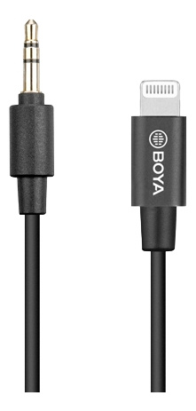 BOYA BY-K1 3.5mm TRS (Male) to Lightning (Male) Audio Adapter, 0.2m, b i gruppen SMARTPHONES & TABLETS / Opladere og kabler / Kabler / Kabler Lightning hos TP E-commerce Nordic AB (C13950)