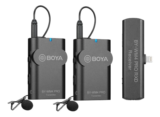 BOYA BY-WM4 Pro-K4, wireless microphone system iOS devices 2.4GHz i gruppen HJEMMEELEKTRONIK / Lyd & billede / Håndholdte mikrofoner hos TP E-commerce Nordic AB (C13967)