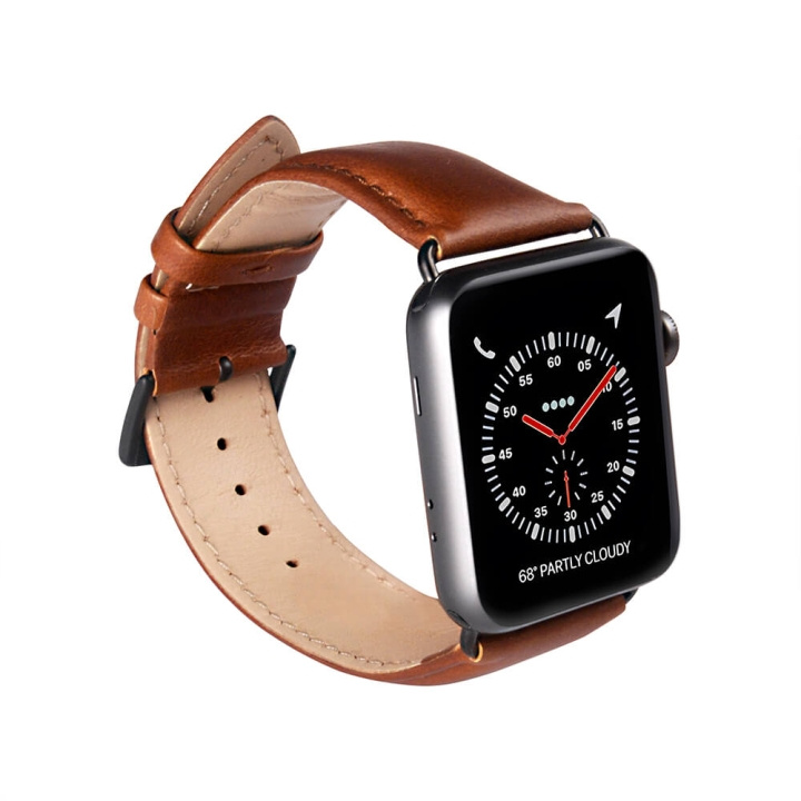 BUFFALO Watcharmbånd Brun Apple Watch 42/44/45mm i gruppen SPORT, FRITID & HOBBY / Smartwatch & Aktivitetsmåler / Tilbehør hos TP E-commerce Nordic AB (C15696)