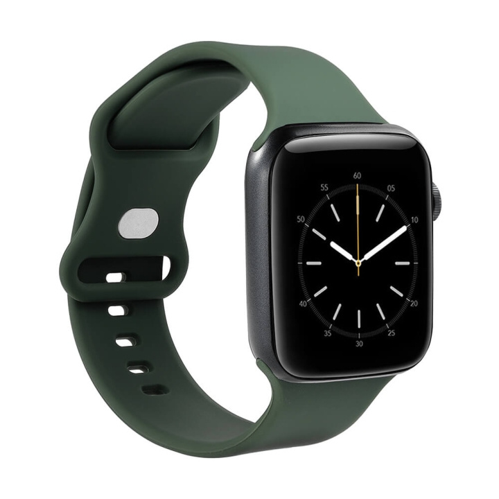 GEAR Watcharmbånd Silikone OLIVEN GRØN Apple Watch 38/40/41mm i gruppen SPORT, FRITID & HOBBY / Smartwatch & Aktivitetsmåler / Tilbehør hos TP E-commerce Nordic AB (C15822)