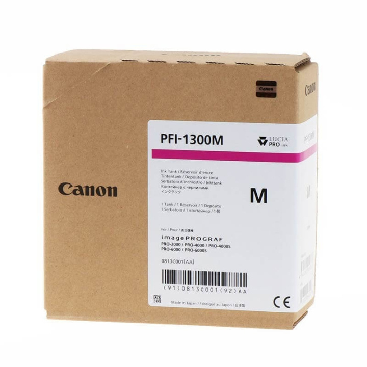 Canon Blæk 0813C001 PFI-1300 Magenta i gruppen COMPUTERTILBEHØR / Printere og tilbehør / Blæk og toner / Blækpatroner / Canon hos TP E-commerce Nordic AB (C15915)