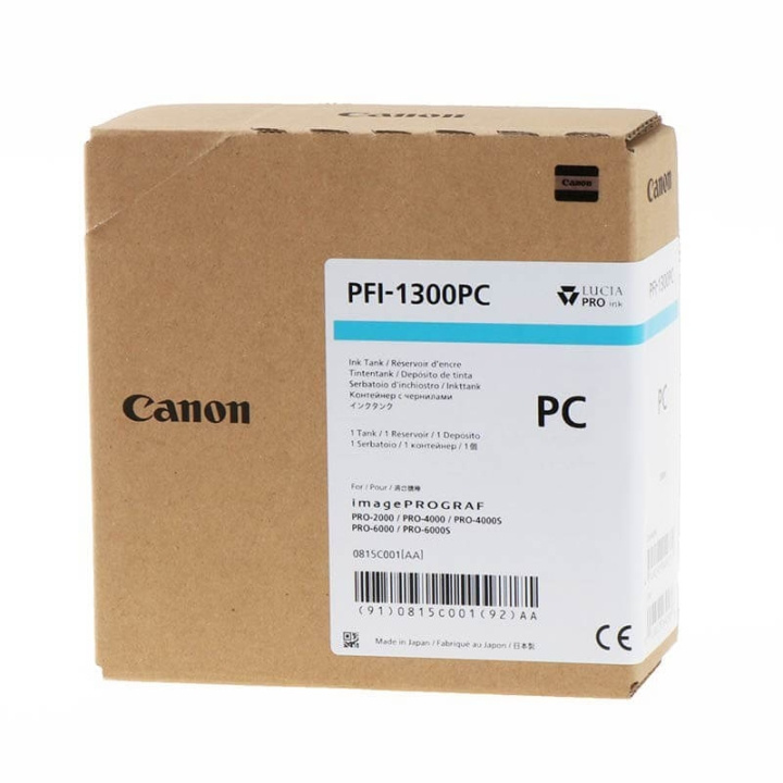 Canon Blæk 0815C001 PFI-1300 Foto Cyan i gruppen COMPUTERTILBEHØR / Printere og tilbehør / Blæk og toner / Blækpatroner / Canon hos TP E-commerce Nordic AB (C15917)