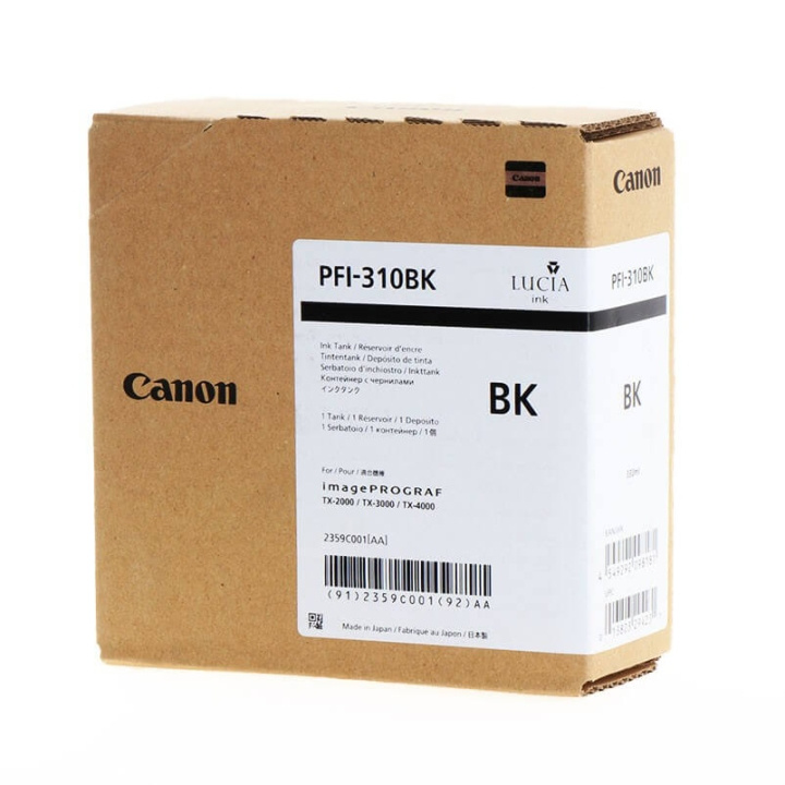 Canon Blæk 2359C001 PFI-310 Sort i gruppen COMPUTERTILBEHØR / Printere og tilbehør / Blæk og toner / Blækpatroner / Canon hos TP E-commerce Nordic AB (C16020)