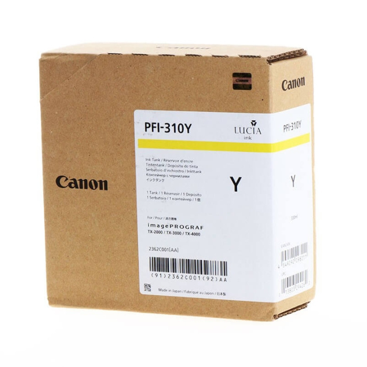 Canon Blæk 2362C001 PFI-310 Gul i gruppen COMPUTERTILBEHØR / Printere og tilbehør / Blæk og toner / Blækpatroner / Canon hos TP E-commerce Nordic AB (C16023)