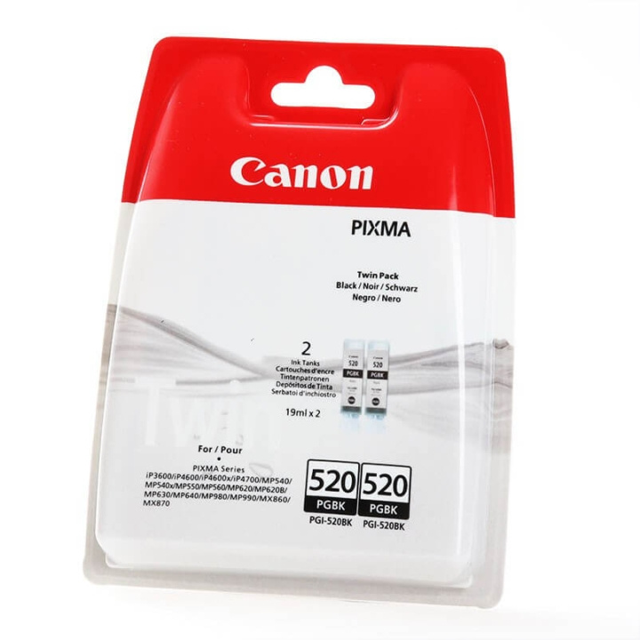 Canon Blæk 2932B012 PGI-520 Twin-pak Sort *Blister* i gruppen COMPUTERTILBEHØR / Printere og tilbehør / Blæk og toner / Blækpatroner / Canon hos TP E-commerce Nordic AB (C16035)