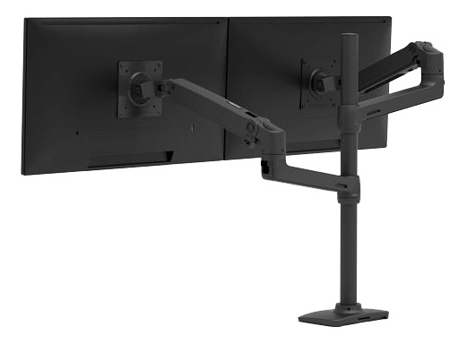 Ergotron LX Dual Stacking Arm, Tall Pole, Matte Black i gruppen COMPUTERTILBEHØR / Monitor / Monitor arme og beslag hos TP E-commerce Nordic AB (C17641)