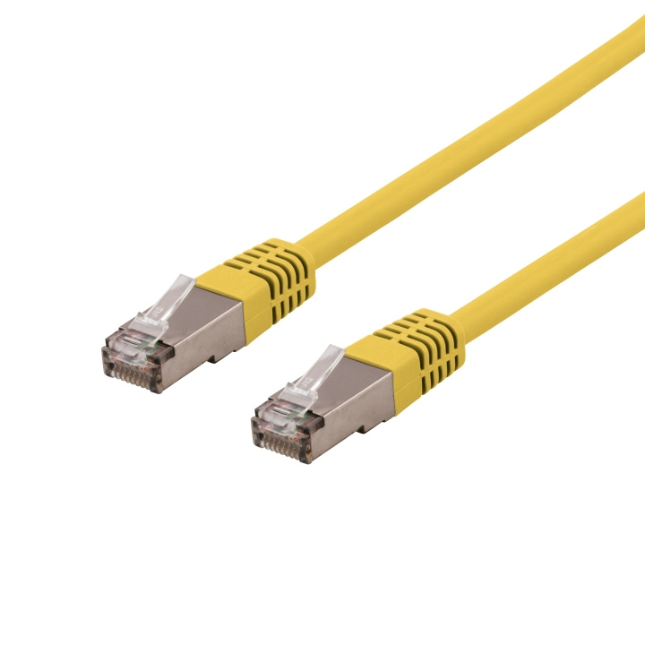 DELTACO S/FTP Cat6 patchkabel, LSZH, 2m, Yellow i gruppen COMPUTERTILBEHØR / Kabler og adaptere / Netværkskabler / Cat6 hos TP E-commerce Nordic AB (C18053)