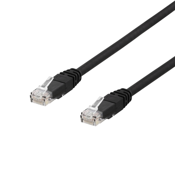 DELTACO U/UTP Cat6a patchkabel, LSZH, 0,3m, Black i gruppen COMPUTERTILBEHØR / Kabler og adaptere / Netværkskabler / Cat6 hos TP E-commerce Nordic AB (C18147)