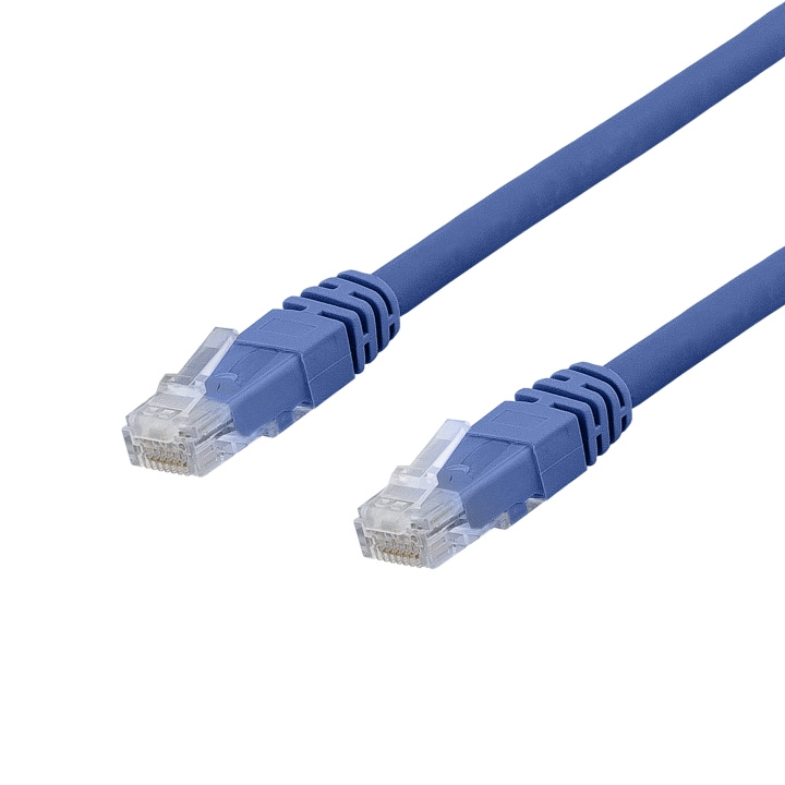 DELTACO U/UTP Cat6a patchkabel, LSZH, 0,5m, Blue i gruppen COMPUTERTILBEHØR / Kabler og adaptere / Netværkskabler / Cat6 hos TP E-commerce Nordic AB (C18150)