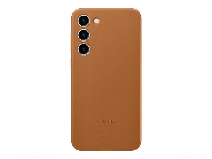 Samsung Galaxy S23 Plus Leather Case Camel i gruppen SMARTPHONES & TABLETS / Mobil Beskyttelse / Samsung hos TP E-commerce Nordic AB (C21715)