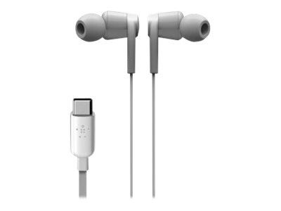 Belkin Usb-C In-Ear Headphone White i gruppen HJEMMEELEKTRONIK / Lyd & billede / Hovedtelefoner & Tilbehør / Hovedtelefoner hos TP E-commerce Nordic AB (C22225)