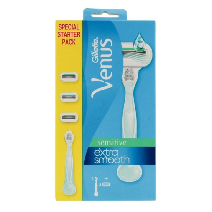 Gillette Venus Sensitive Extra Smooth Starter Pack i gruppen SKØNHED & HELSE / Hår og styling / Barbering og trimning / Barberskraber og tilbehør hos TP E-commerce Nordic AB (C22987)