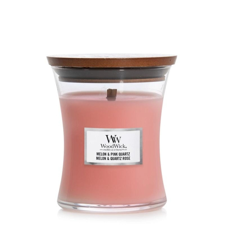 WoodWick Medium - Melon & Pink Quartz i gruppen SKØNHED & HELSE / Duft & Parfume / Øvrig duft / Duftlys hos TP E-commerce Nordic AB (C23053)