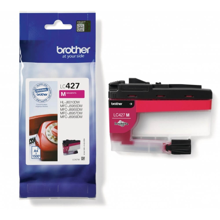 Brother Blæk LC427M LC-427 Magenta i gruppen COMPUTERTILBEHØR / Printere og tilbehør / Blæk og toner / Toner / Brother hos TP E-commerce Nordic AB (C26160)