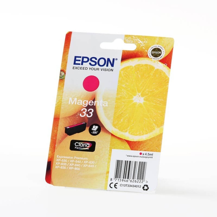 EPSON Blæk C13T33434012 33 Orange Magenta i gruppen COMPUTERTILBEHØR / Printere og tilbehør / Blæk og toner / Blækpatroner / Epson hos TP E-commerce Nordic AB (C26820)