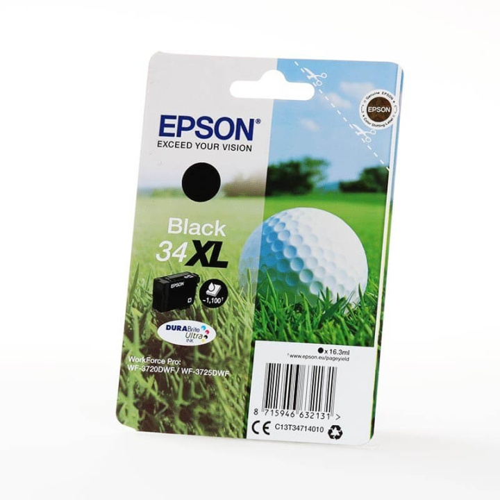 EPSON Blæk C13T34714010 34XL Golf Ball Sort i gruppen COMPUTERTILBEHØR / Printere og tilbehør / Blæk og toner / Blækpatroner / Epson hos TP E-commerce Nordic AB (C26830)