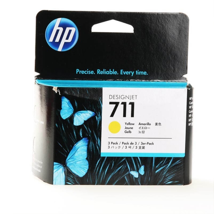 HP Blæk CZ136A 711 3-pak Gul i gruppen COMPUTERTILBEHØR / Printere og tilbehør / Blæk og toner / Toner / HP hos TP E-commerce Nordic AB (C26975)