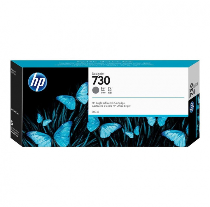 HP Ink P2V72A 730 Grey 300ml i gruppen COMPUTERTILBEHØR / Printere og tilbehør / Blæk og toner / Toner / HP hos TP E-commerce Nordic AB (C27034)