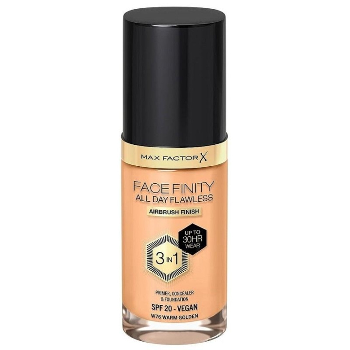 Max Factor Facefinity 3 In 1 Foundation 76 Warm Golden i gruppen SKØNHED & HELSE / Makeup / Makeup ansigt / Foundation hos TP E-commerce Nordic AB (C29103)