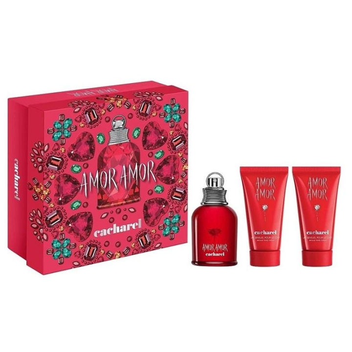 Cacharel Giftset Cacharel Amor Amor 50ml EDT Spray 2x 50ml Body Lotion i gruppen SKØNHED & HELSE / Gaveæske / Gaveæske til hende hos TP E-commerce Nordic AB (C29229)