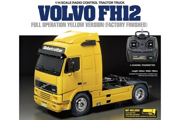 TAMIYA 1:14 R/C Full Option - Volvo FH12 Yellow i gruppen LEGETØJ, BØRN & BABY / Radiostyrede / Radiostyrede biler hos TP E-commerce Nordic AB (C31492)