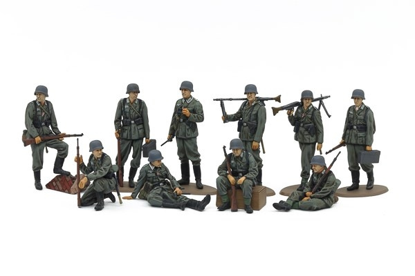 TAMIYA 1/48 WWII Wehrmacht Infantry Set i gruppen SPORT, FRITID & HOBBY / Hobby / Plastik modeller / Figurer hos TP E-commerce Nordic AB (C31608)