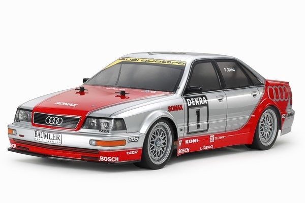 TAMIYA 1/10 R/C 1992 Audi V8 Touring (TT-02) / NO ESC i gruppen LEGETØJ, BØRN & BABY / Radiostyrede / Radiostyrede biler hos TP E-commerce Nordic AB (C31617)