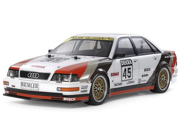 TAMIYA 1/10 R/C 1991 Audi V8 Touring (TT-02) / NO ESC i gruppen LEGETØJ, BØRN & BABY / Radiostyrede / Radiostyrede biler hos TP E-commerce Nordic AB (C31659)