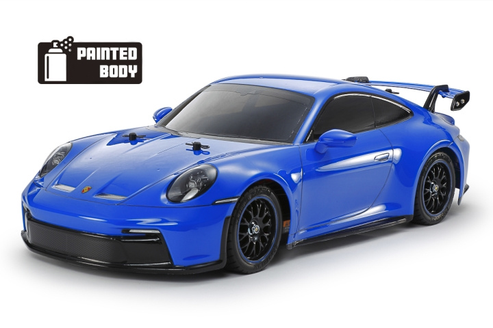 TAMIYA 1/10 R/C Porsche 911 GT3 (992) (Blue PB) (TT-02) i gruppen LEGETØJ, BØRN & BABY / Radiostyrede / Radiostyrede biler hos TP E-commerce Nordic AB (C31823)