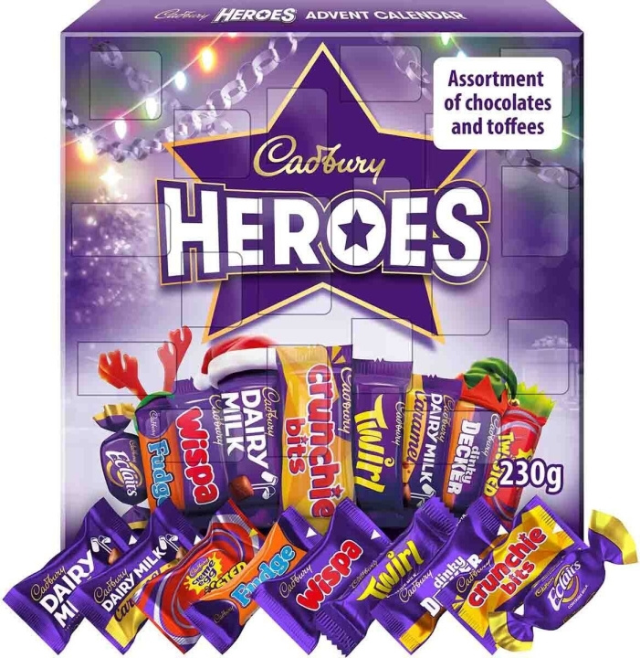 Cadbury Heroes Julkalender 230 g i gruppen LEGETØJ, BØRN & BABY / Legetøj / Advent kalendere hos TP E-commerce Nordic AB (C32981)