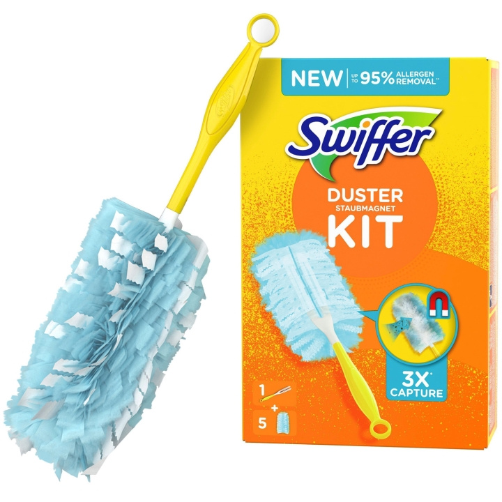 Swiffer Duster Kit 1 Handtag + 5 Refiller i gruppen HJEM, HUS & HAVE / Rengøringsmidler / Øvrigt rengørings tilbehør hos TP E-commerce Nordic AB (C33878)