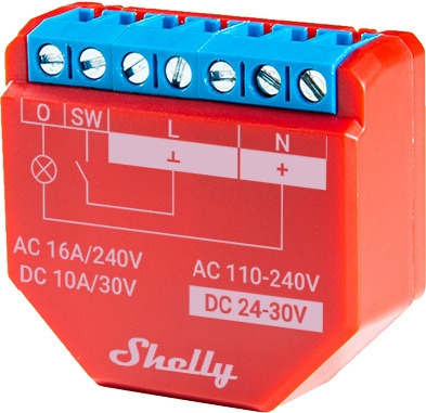 Shelly Plus 1PM Reläbrytare för Wi-Fi-nätverk i gruppen HJEM, HUS & HAVE / Smart hjem / Smart home systemer hos TP E-commerce Nordic AB (C36618)