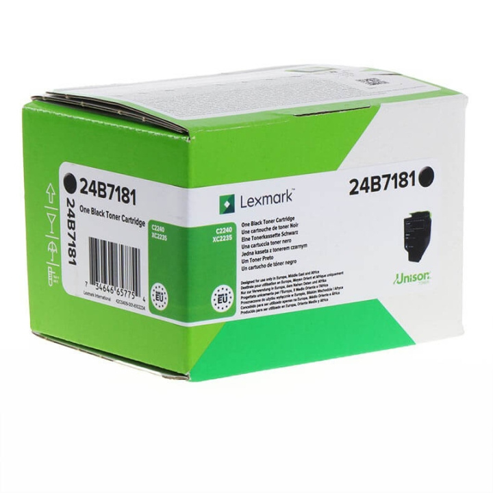 Lexmark Toner 24B7181 Sort, Return i gruppen COMPUTERTILBEHØR / Printere og tilbehør / Blæk og toner / Toner / Lexmark hos TP E-commerce Nordic AB (C36651)