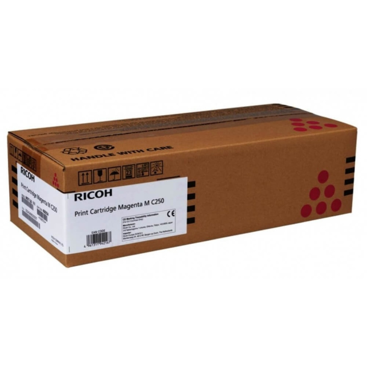 Ricoh Toner 408354 M C250 Magenta i gruppen COMPUTERTILBEHØR / Printere og tilbehør / Blæk og toner / Toner / Ricoh hos TP E-commerce Nordic AB (C37112)