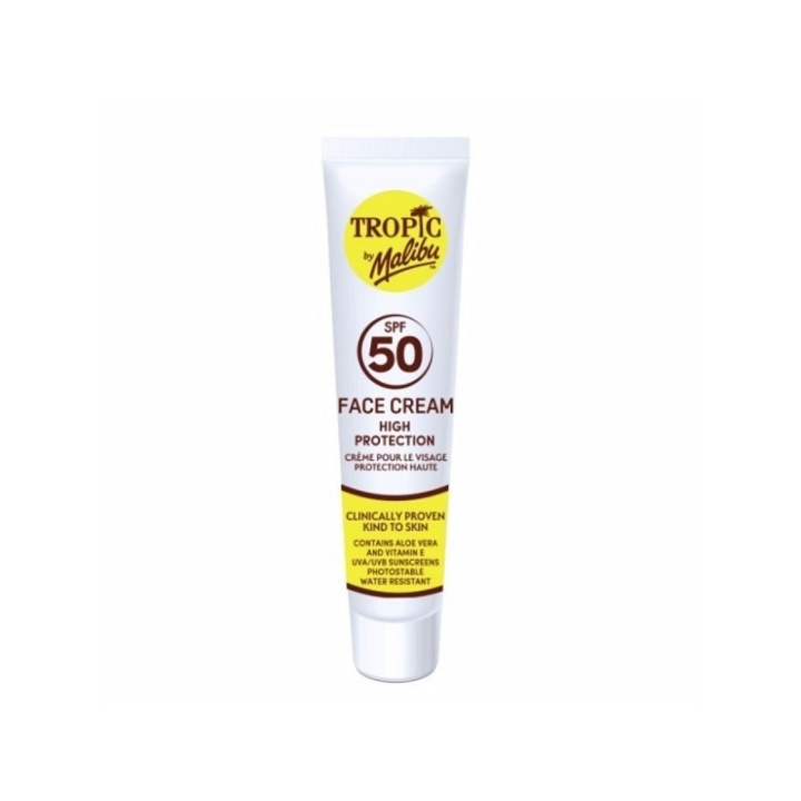 Malibu Tropic Face Cream SPF50 40ml i gruppen SKØNHED & HELSE / Hudpleje / Tanning / Solbeskyttelse hos TP E-commerce Nordic AB (C37745)