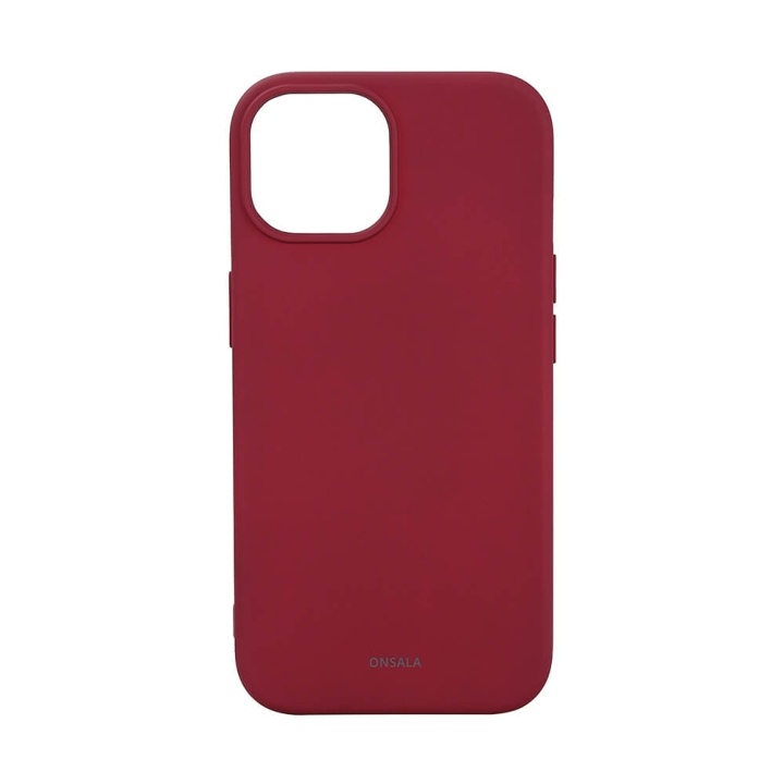 Onsala Back Sil Touch Recycled MagSerie iPhone 15 Deep Red i gruppen SMARTPHONES & TABLETS / Mobil Beskyttelse / Apple / iPhone 15 hos TP E-commerce Nordic AB (C38352)