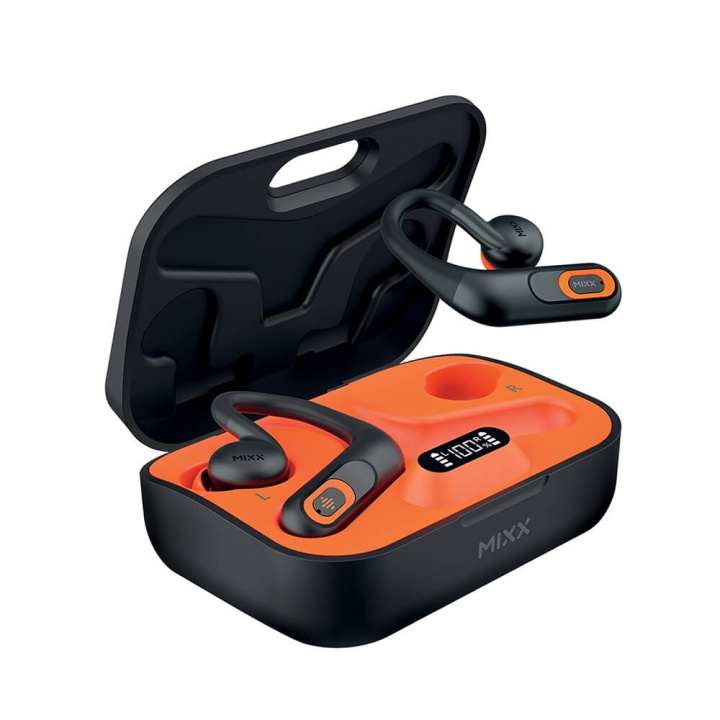 MIXX Høretelefoner Sport Charge In-Ear Krog TWS Sort/Orange i gruppen HJEMMEELEKTRONIK / Lyd & billede / Hovedtelefoner & Tilbehør / Hovedtelefoner hos TP E-commerce Nordic AB (C38388)