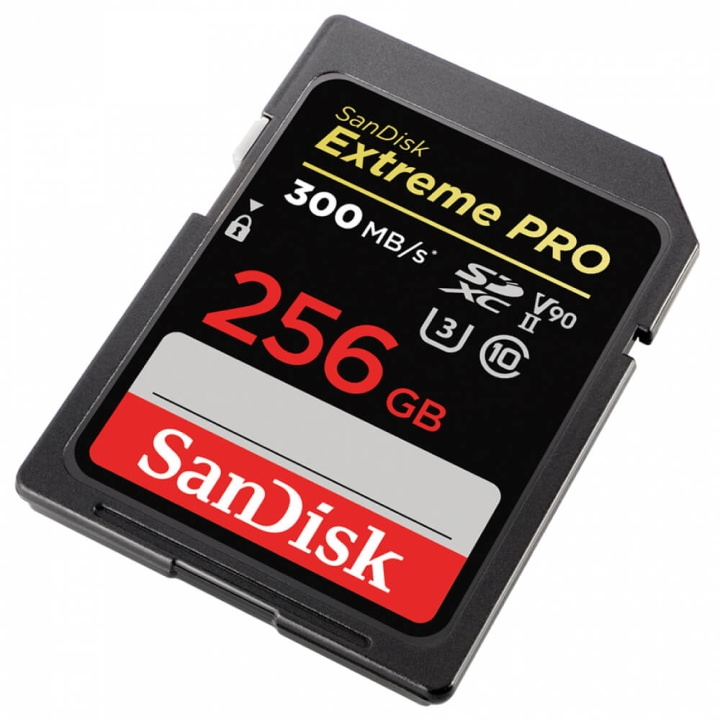 SanDisk SDXC Extreme Pro 256GB 300MB/s UHS-II V90 i gruppen HJEMMEELEKTRONIK / Lagringsmedier / Hukommelseskort / SD/SDHC/SDXC hos TP E-commerce Nordic AB (C38412)