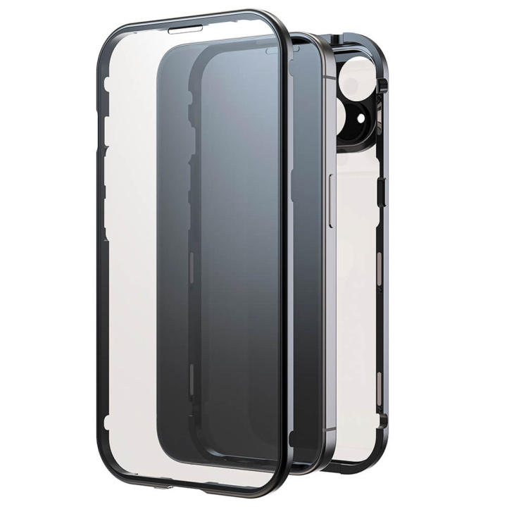 BLACK ROCK Cover 360° Glas Transp/Sort - iPhone 15 i gruppen SMARTPHONES & TABLETS / Mobil Beskyttelse / Apple / iPhone 15 hos TP E-commerce Nordic AB (C38442)