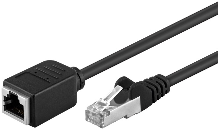 Goobay Netværkskabel forlænger CAT 5e, F/UTP, sort kobberleder (CU), RJ45 stik (8P8C) > RJ45-stik (8P8C) i gruppen COMPUTERTILBEHØR / Kabler og adaptere / Netværkskabler / Cat5e hos TP E-commerce Nordic AB (C39417)