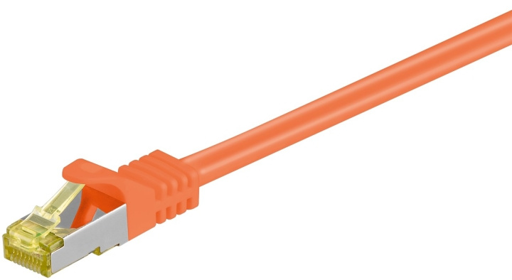 Goobay RJ45 netværkskabel S/FTP (PiMF), 500 MHz, med CAT 7 råkabel, orange, 20 m LSZH halogenfri kabelkappe, kobber, RJ45-hanstik (CAT 6A) i gruppen COMPUTERTILBEHØR / Kabler og adaptere / Netværkskabler / Cat7 hos TP E-commerce Nordic AB (C39537)