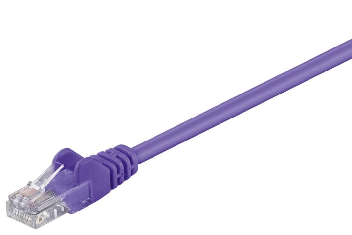 Goobay Netværkskabel CAT 5e, U/UTP, violet, 0,25 m kobberbeklædt aluminiumleder (CCA) i gruppen COMPUTERTILBEHØR / Kabler og adaptere / Netværkskabler / Cat5e hos TP E-commerce Nordic AB (C39817)