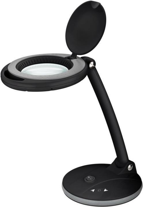 Goobay LED-luplampe med fod, 6 W, sort 80-450 lm, dæmpbar, 100 mm glaslinse, 1,75x forstørrelse, 3 dioptrier i gruppen HJEM, HUS & HAVE / Værktøj / Øvrigt værktøjer og tilbehør hos TP E-commerce Nordic AB (C40256)