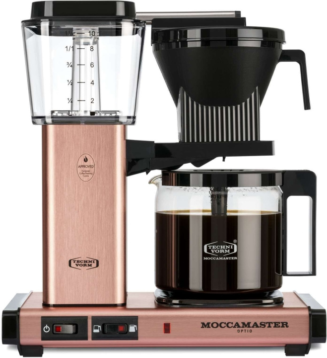 Moccamaster Optio -kahvinkeitin, ruusukulta i gruppen HJEM, HUS & HAVE / Husholdningsapparater / Kaffe og espresso / Kaffemaskiner hos TP E-commerce Nordic AB (C40904)